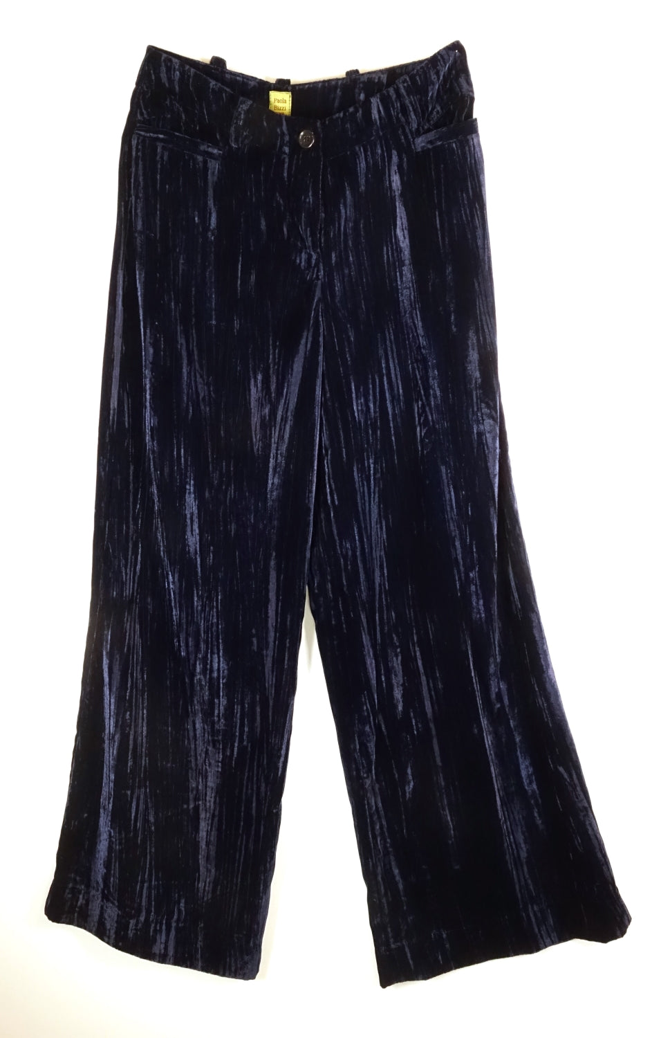Osaka trousers in blue mottled velvet