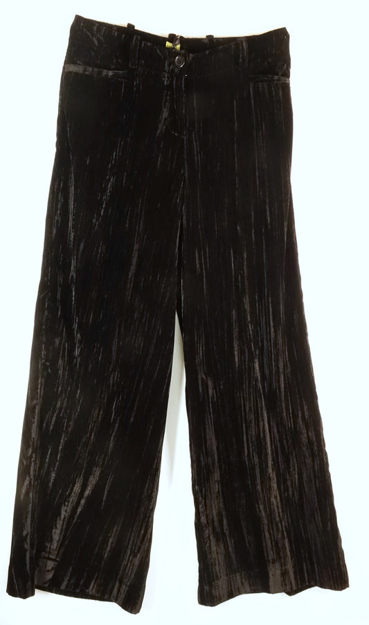 Pantalone Osaka in velluto screziato  nero