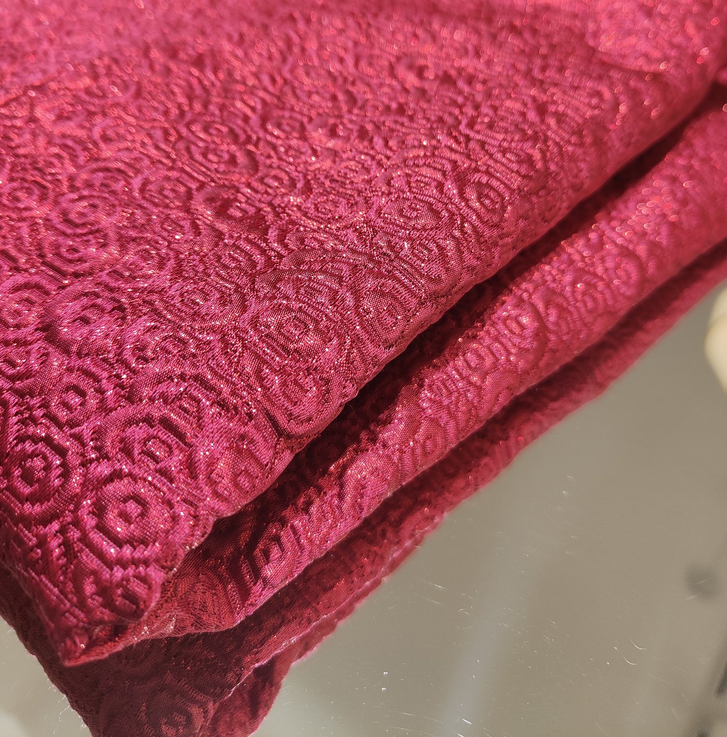 Geranium brocade skirt