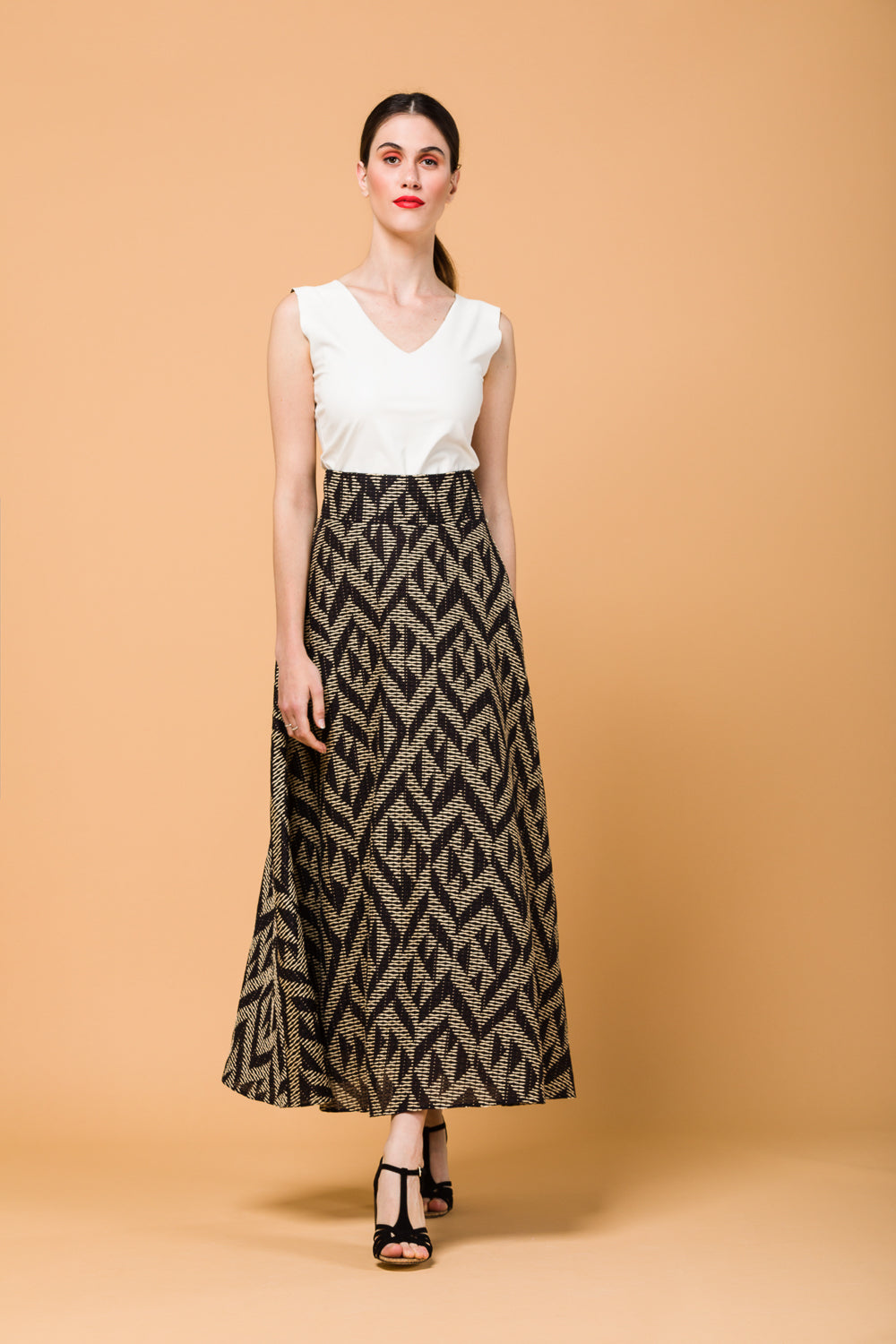 Sabrina skirt in embroidered cotton organza