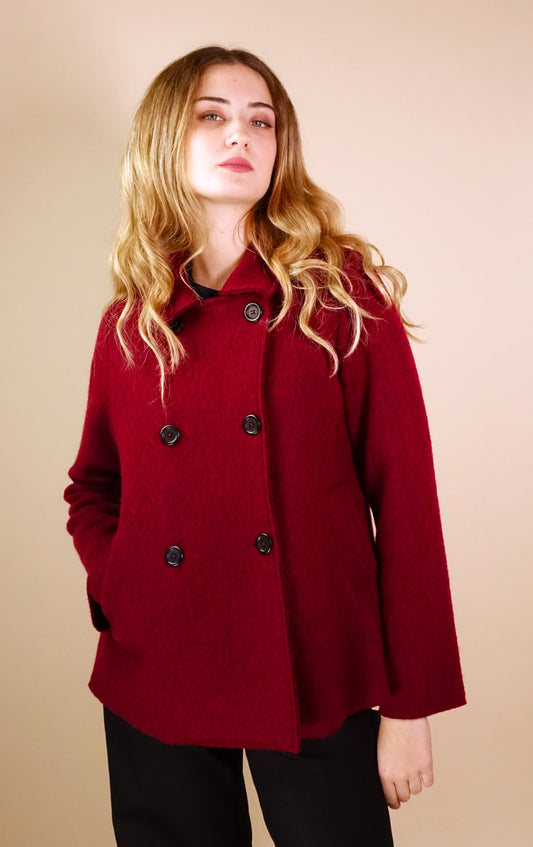 Giacca  Alesund in  100% lana cotta bordeaux