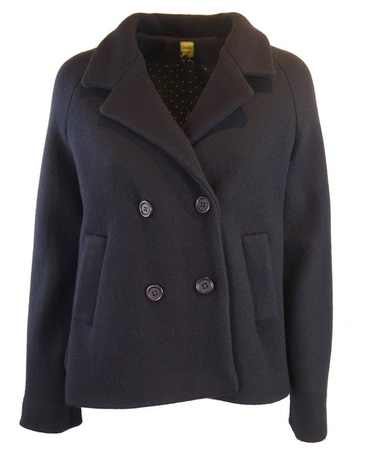 Brest jacket in dark blue plain wool