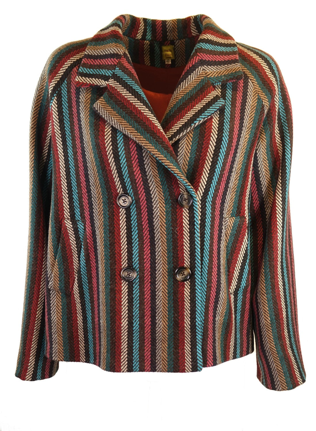 Brest jacket in multicolored striped wool