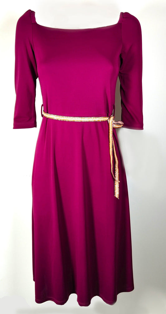 Abba dress in cyclamen jersey