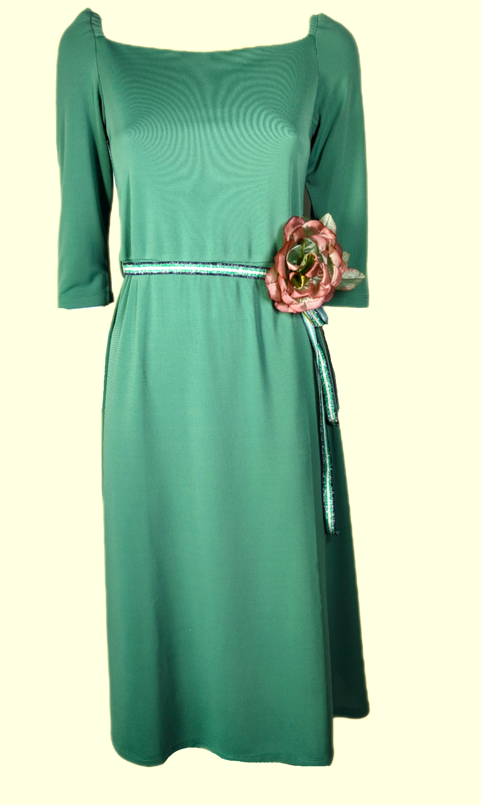 Abba dress in sage jersey