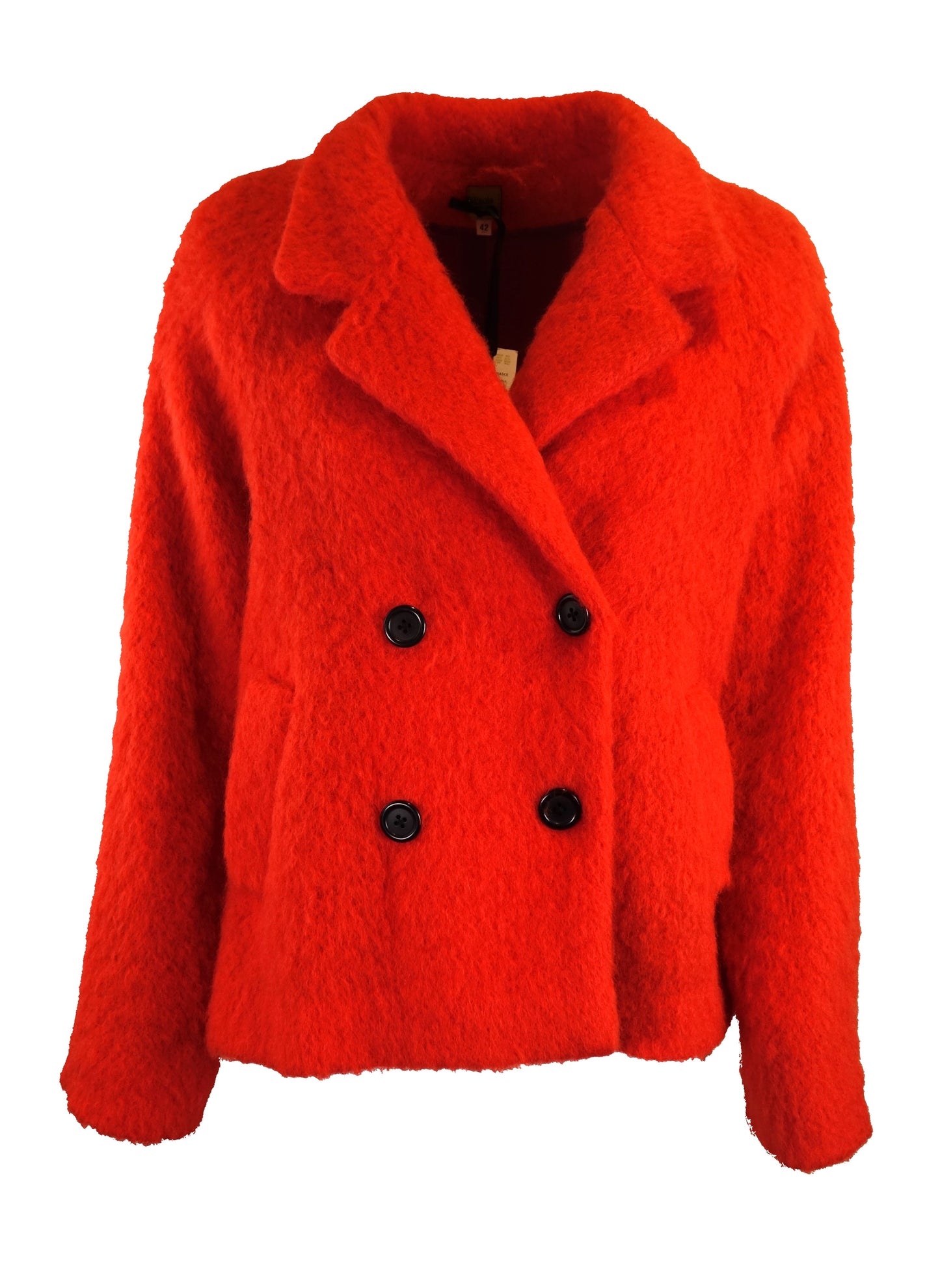 Brest jacket in strong orange wool/mohair