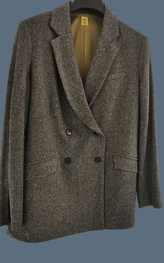 "Bonnie" jacket in gray wool tweed