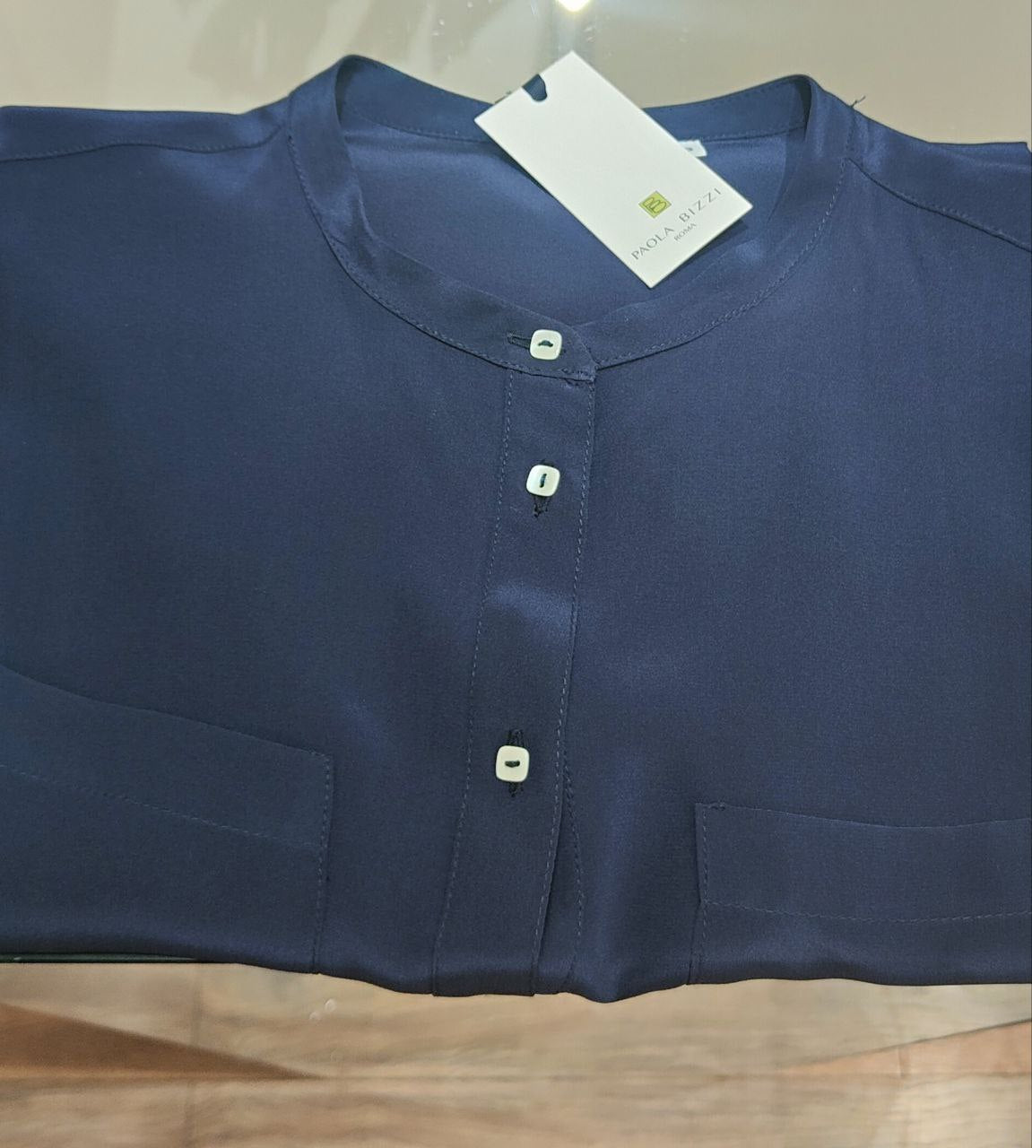 "Unique" silk shirt with "Chinoiserie" pattern with peacock bottom