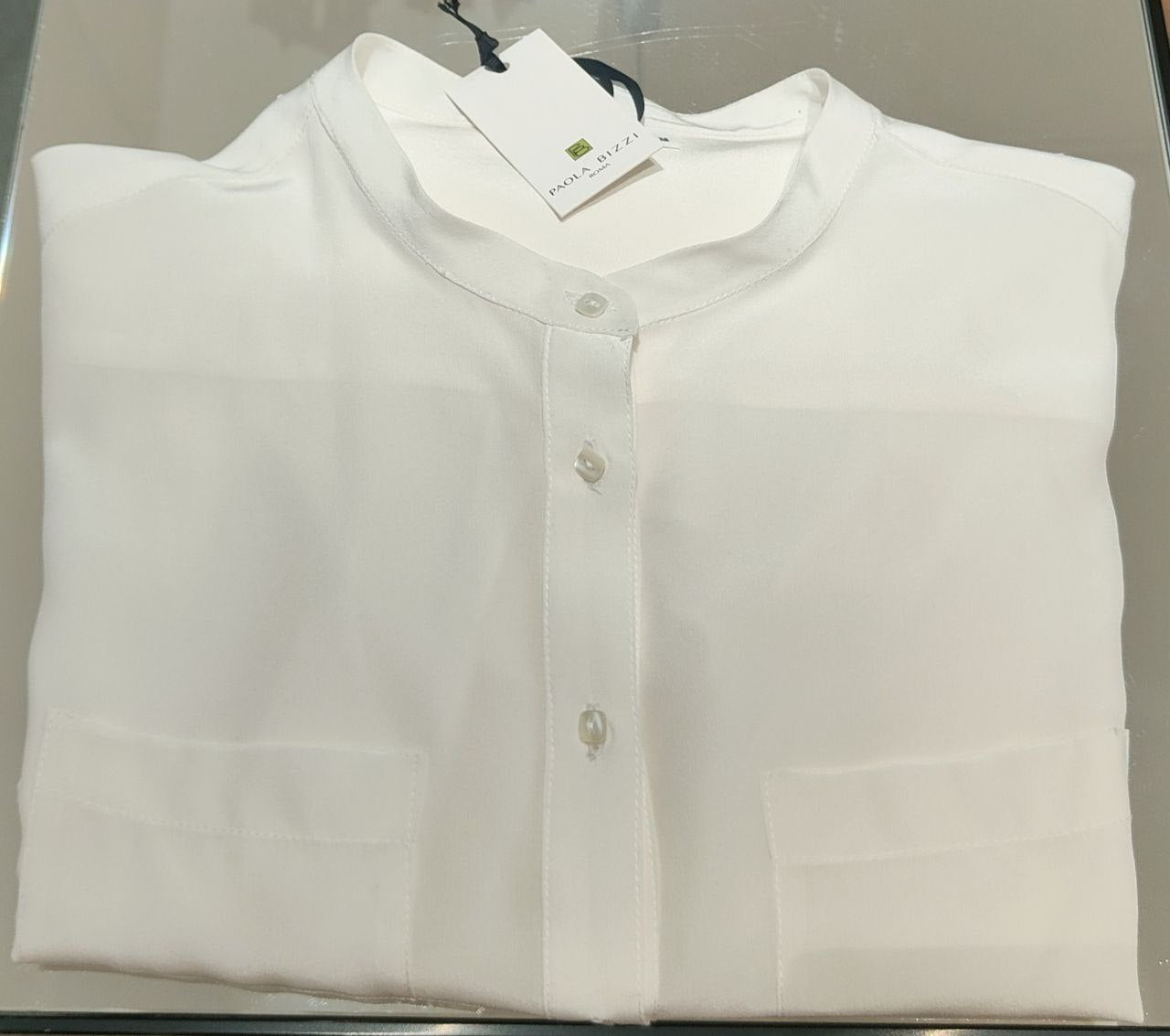 Camicia in seta  "Unique" bianco seta