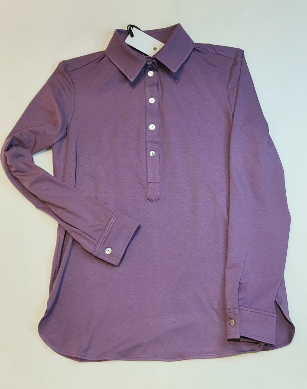 Polo Pamela in jersey di viscosa  color  malva