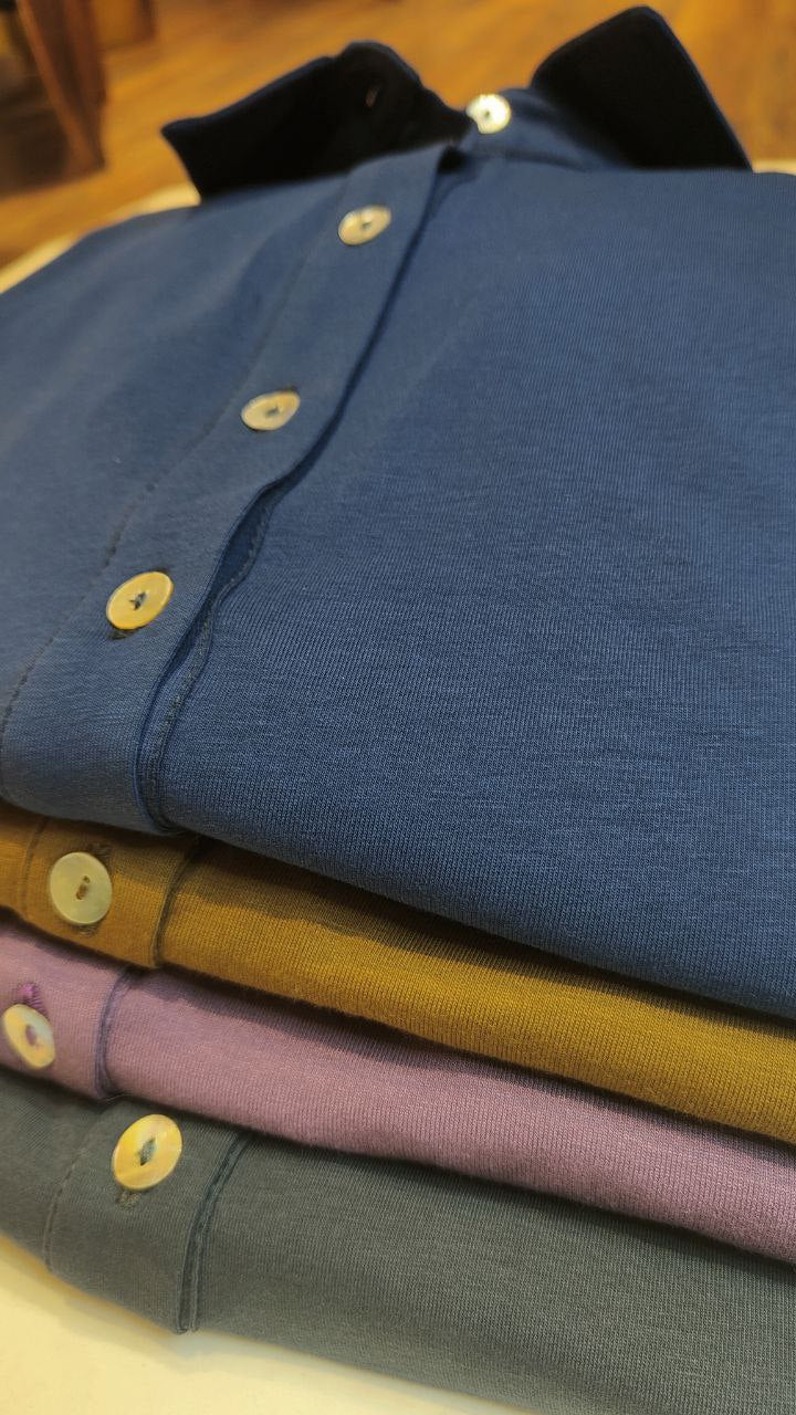 Polo Pamela in jersey di viscosa  color  malva
