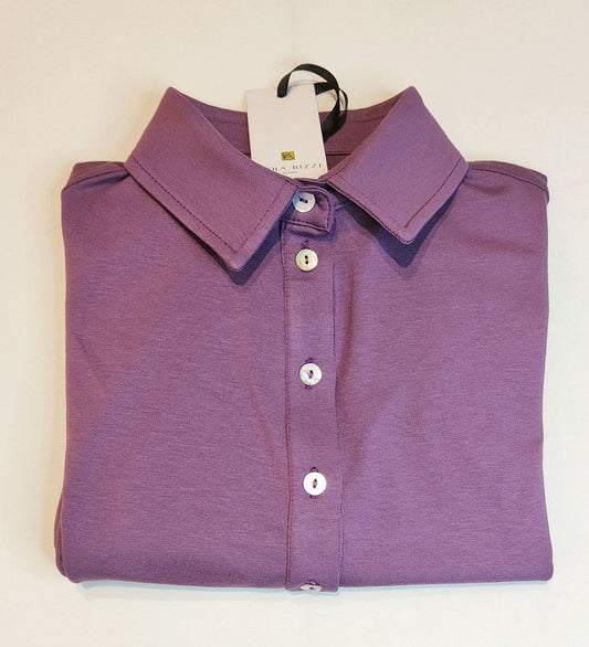 Polo Pamela in jersey di viscosa  color  malva