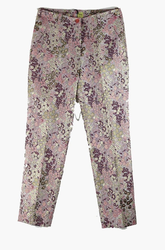 Ciro silver brocade trousers