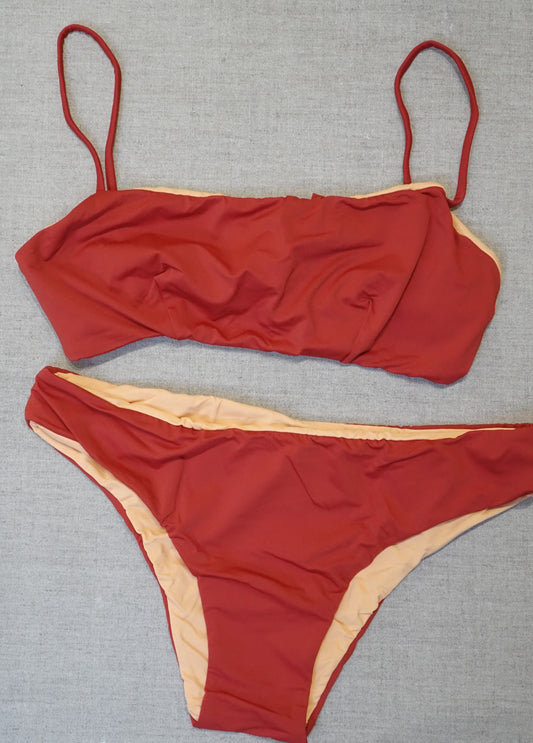 Red and orange "JOSEPHINE" bikini