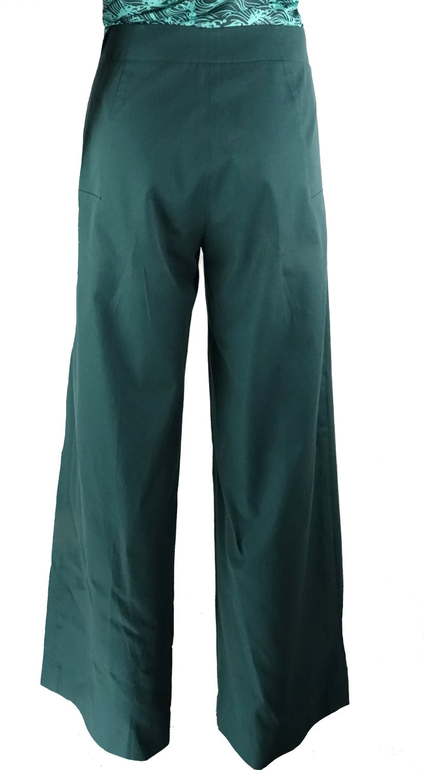 Pantalone Marine in cotone verde