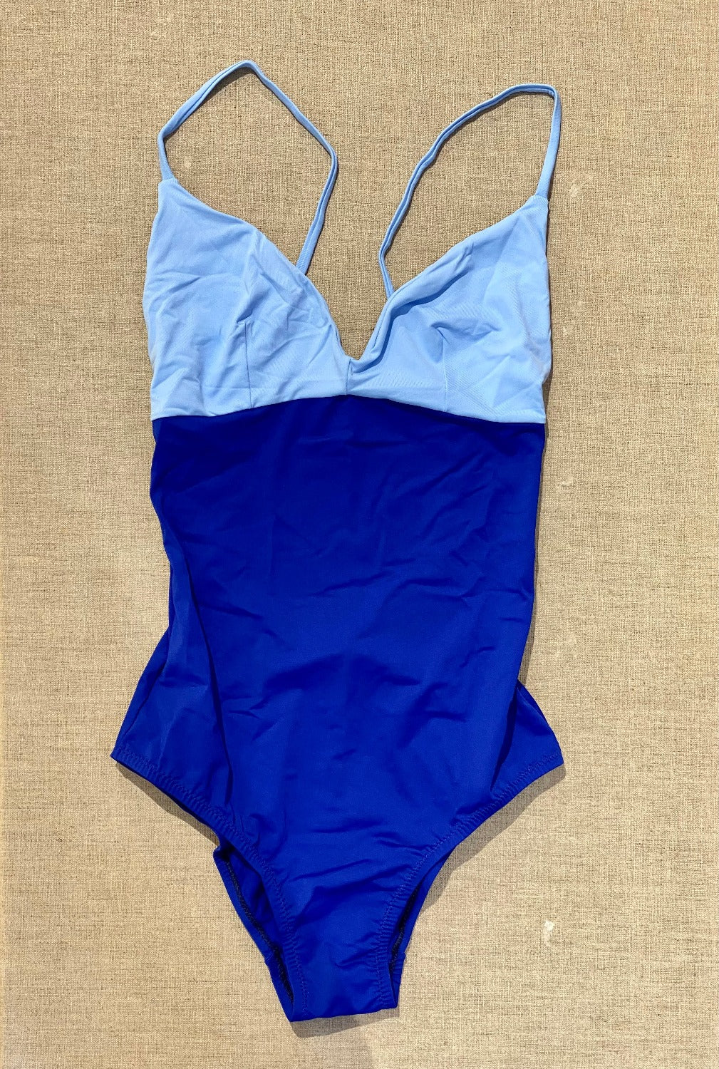 Margot blue and light blue one-piece swimsuit