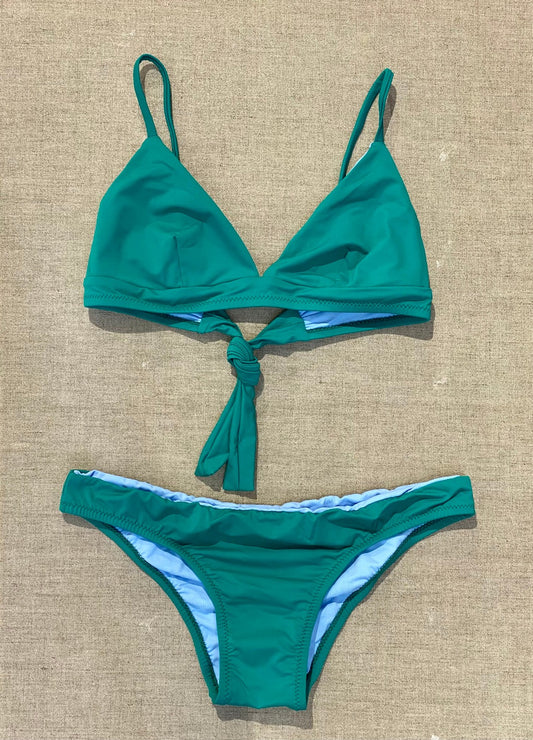 Green and light blue Fiona bikini